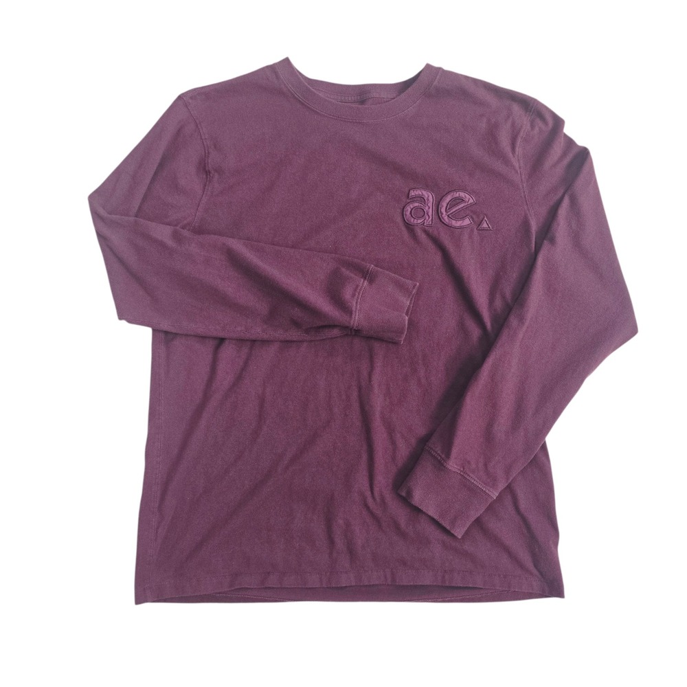 American Eagle Outfitters Maroon Burgundy Long Sleeve‎ Standard Fit T Shirt L